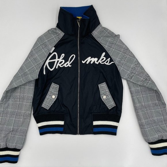 Akademiks Jackets & Blazers - AKDMKS Vintage Varsity Jacket,  Grey/Black